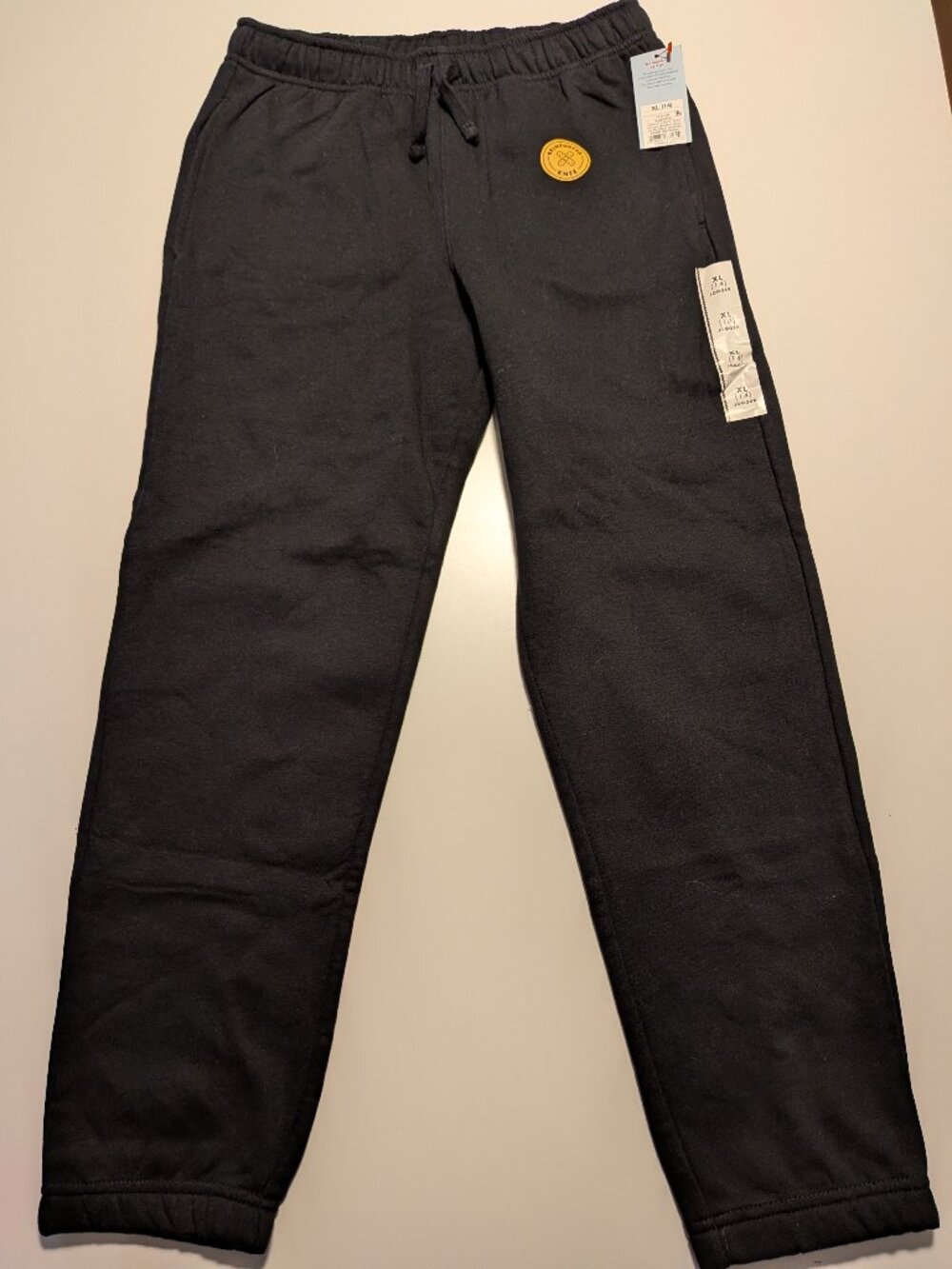 Cat & Jack Girls Joggers XL 14 Black Fleece Drawstring Pockets NWT